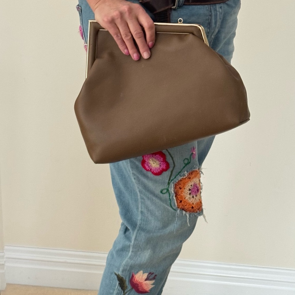 Brand New Large Clutch with faux fur multi strap and 2 others